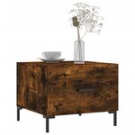 vidaXL Table basse Chêne fumé 50x50x40 cm Bois d'ingénierie