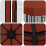 vidaXL Abri de jardin avec parois 3 x 3 m Terre cuite