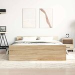 vidaXL Cadre de lit sans matelas chêne sonoma 150x200 cm