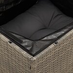 vidaXL Salon de jardin 9 Pièces avec coussins gris résine tressée