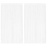 vidaXL Rideau en fils 2 Pièces 100 x 250 cm Blanc