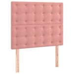 vidaXL Sommier à lattes de lit avec matelas Rose 100x200 cm Velours
