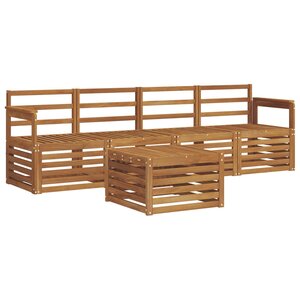 vidaXL Ensemble de canapés d'extérieur 5 pc Naturel