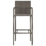 vidaXL Ensemble de bar de jardin 5 Pièces gris bois massif acacia rotin