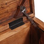 vidaXL Boîte de Rangement Multicolore bois de récupération massif