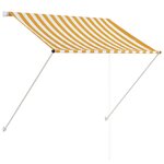 vidaXL Auvent rétractable 150x150 cm Jaune et blanc