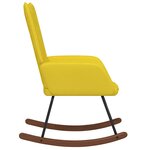 vidaXL Chaise à bascule Jaune moutarde Velours