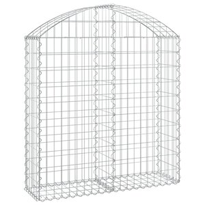 vidaXL Panier de gabions arqué 100x30x100/120 cm Fer galvanisé