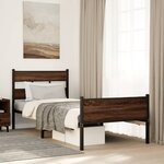 vidaXL Cadre de lit sans matelas chêne marron 100x190 cm