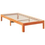 VidaXL Cadre de lit familial sans matelas marron ciré 270x200 cm