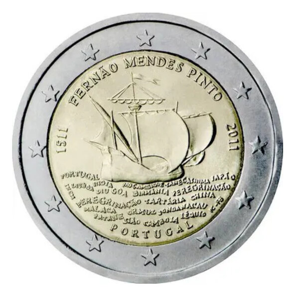 2 euros commémorative Portugal 2011 - Mendes Pinto.