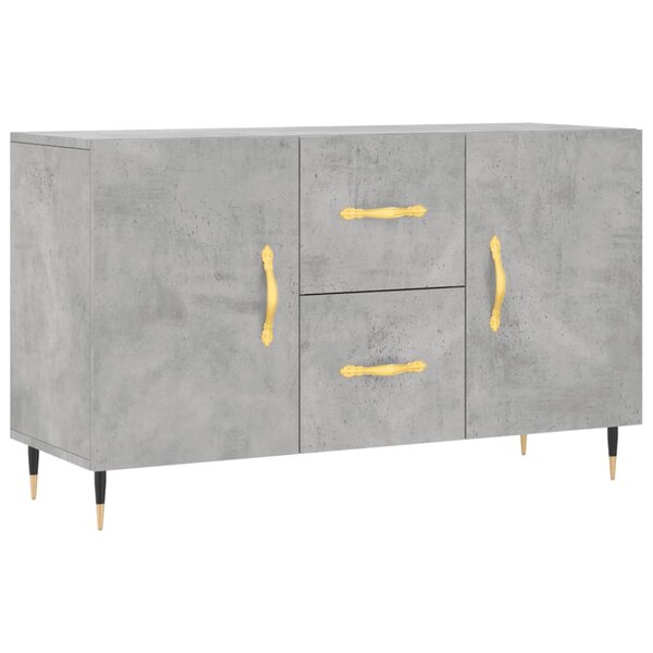 vidaXL Buffet gris béton 100x36x60 cm bois d'ingénierie