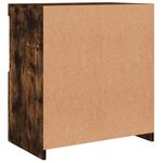 vidaXL Buffet avec lumières LED chêne fumé 60 5x37x67 cm