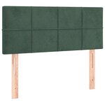 vidaXL Sommier à lattes de lit avec matelas LED vert foncé 120x190 cm