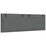 vidaXL Coussin de tête de lit Hanko gris foncé 120 cm tissu