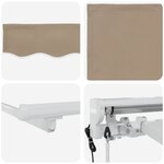 vidaXL Auvent rétractable électrique Beige 3 5 x 2 5 m