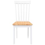 vidaXL Chaises à manger 2 Pièces blanc bois massif caoutchouc