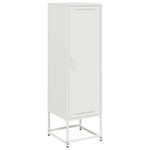 vidaXL Buffet haut blanc 36x39x123 cm acier