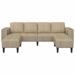 vidaXL Ensemble de Canapés Gris clair Cuir suédé faux