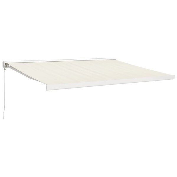 vidaXL Auvent rétractable crème 4x3 m tissu et aluminium