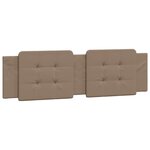 vidaXL Lit avec matelas cappuccino 180x200 cm similicuir