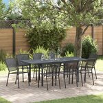 Ensemble de meubles de couloir vidaXL 9 pièces Anthracite Acier