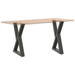 vidaXL Pieds de table à manger 2 pièces Anthracite 60 x (72-73 3) cm Acier