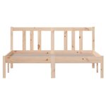 vidaXL Cadre de lit sans matelas bois massif 135x190 cm