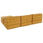 vidaXL Unité de canapé modulaire 4 Pièces Jaune Tissu