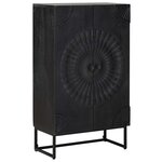 vidaXL Haut Armoire Noir 55 x 30 x 95 cm