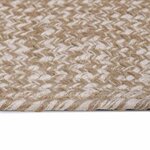 vidaXL Tapis de surface Carré Naturel et Blanc 200 x 200 cm Jute