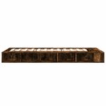 vidaXL Cadre de lit sans matelas chêne fumé 90x190 cm