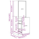 vidaXL Armoire d'apothicaire chêne fumé 40x41x144 5 cm bois ingénierie