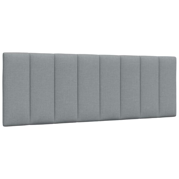 vidaXL Coussin de tête de lit Hanko gris clair 120 cm tissu