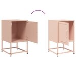 vidaXL Tables de chevet 2 Pièces rose 36x39x60 5 cm acier