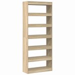 vidaXL Bibliothèque Chêne sonoma 80 x 30 x 198 cm Bois d'ingénierie