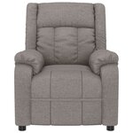vidaXL Fauteuil de massage Taupe Tissu