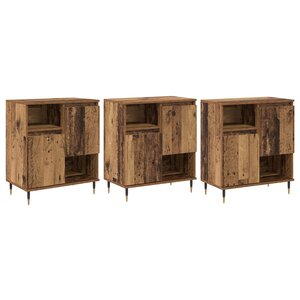 vidaXL Buffets 3 Pièces Bois ancien