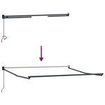 vidaXL Auvent Rétractable Vert et blanc 350 x 250 cm tissu