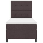 vidaXL Lit à ressorts avec matelas Marron foncé 90 x 200 cm tissu