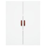 vidaXL Buffet haut Blanc 69 5x34x180 cm Bois d'ingénierie