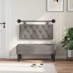 vidaXL Tête de lit suspendue Taupe Tissu