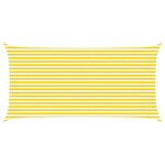 vidaXL Voile d'ombre Jaune et blanc 6 x 3 m 100   polyester Oxford