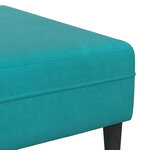 Ensemble de Canapés 3 Pièces Turquoise Velours