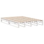 vidaXL Lit bibliothèque sans matelas blanc 120x200 cm bois massif