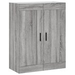 vidaXL Buffet haut Sonoma gris 69 5x34x180 cm Bois d'ingénierie