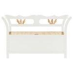 vidaXL Banc Blanc 107x45x75 5 cm Bois de sapin solide