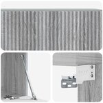 vidaXL Meuble TV mural 98 x 41 x 30 cm Sonoma gris Bois d'ingénierie