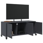 vidaXL Meuble TV anthracite 100 5x39x43 5 cm acier