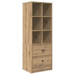 vidaXL Bureau avec rangement Chêne artisanal en bois d'ingénierie